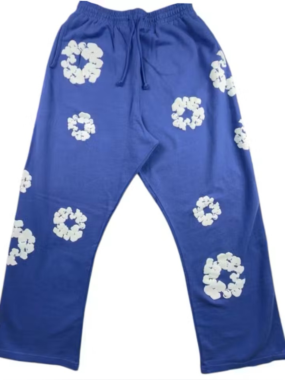 Denim Tears Cotton Wreath Baggy Sweatpants- Blue